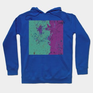 Fiber Art: Purple Teal Blue Green Abstract from fabric with digital changes Hoodie